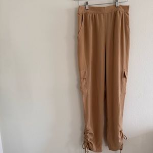 lightweight cargo pants with pearl detailing